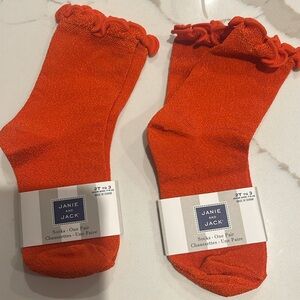 Janie and jack orange sock